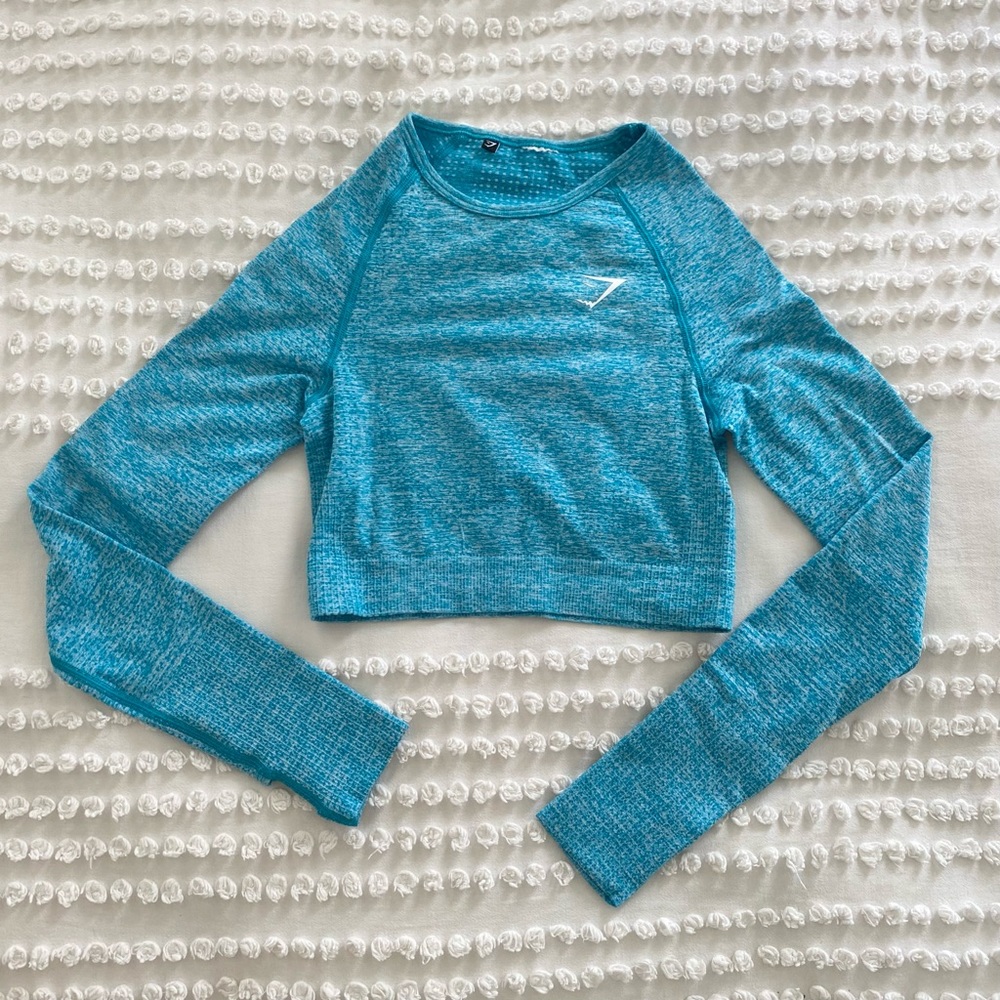 Gymshark Adapt Fleck Seamless Long-Sleeve Crop Top